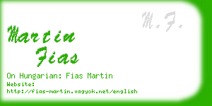 martin fias business card